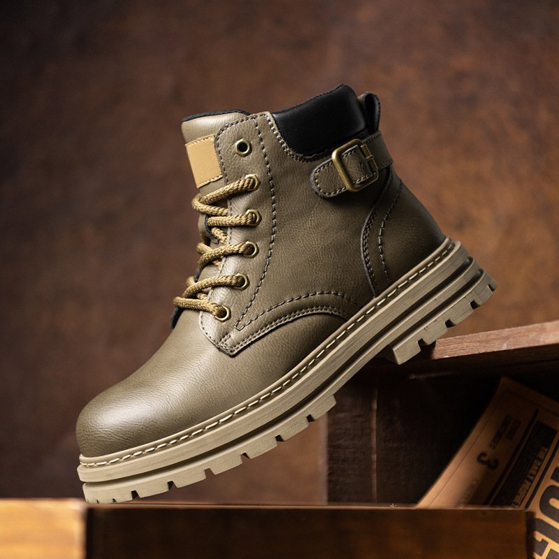 Bottines style Martin pour homme – Modèle montant rétro esprit « workwear » pour l'automne-hiver