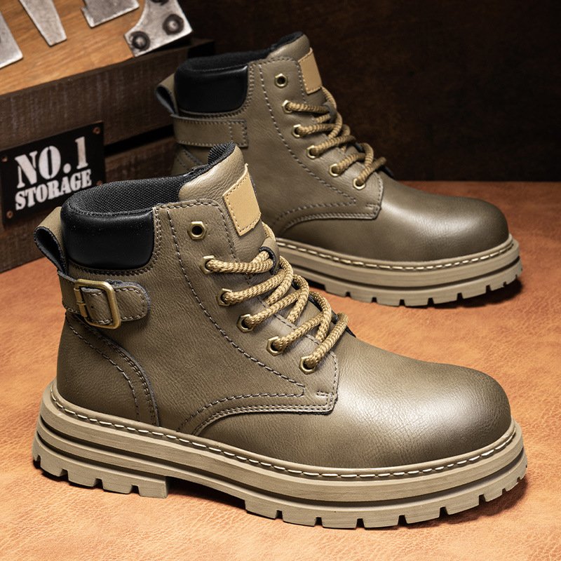 Bottines style Martin pour homme – Modèle montant rétro esprit « workwear » pour l'automne-hiver - Image 8