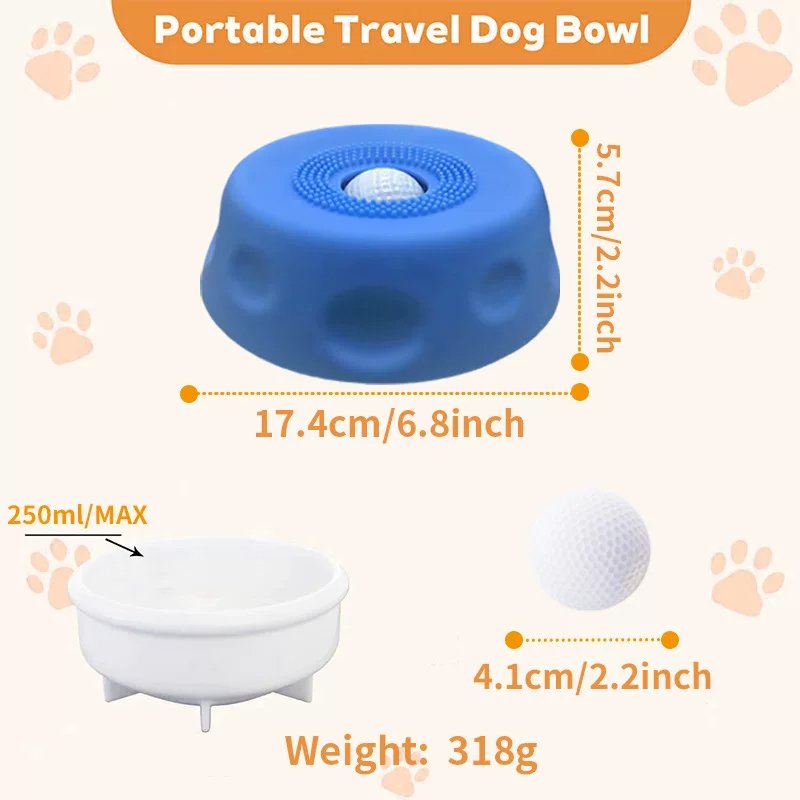 Gamelle à lécher en silicone pour chien avec balle roulante, anti-étouffement et antidérapante - Image 11
