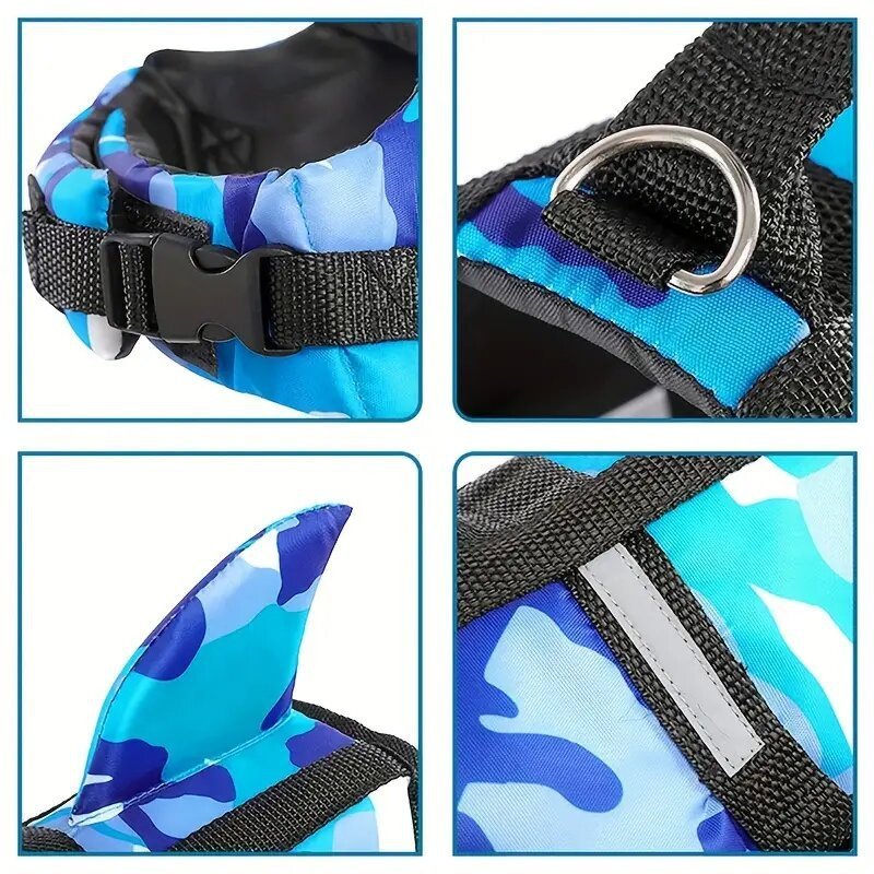 Gilet de sauvetage léger et ajustable par velcro pour chien. Maillot de bain pour chiens de taille moyenne à grande. - Image 2