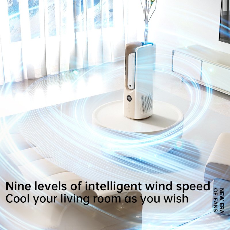 Ventilateur tour portable 2025 – 6 vitesses, brumisateur, sans pales, pour chambre/salon/bureau - Image 14