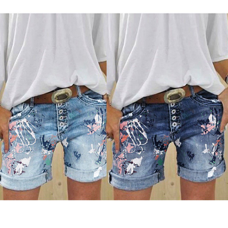 Pantalon imprimé taille haute élastiqué pour femme - Image 2