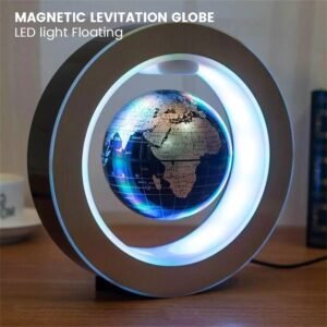 Globe lumineux LED SYEZYO en forme de carte du monde flottante à lévitation magnétique, 2 en 1, gadget décoratif anti-gravité suspendu dans les airs