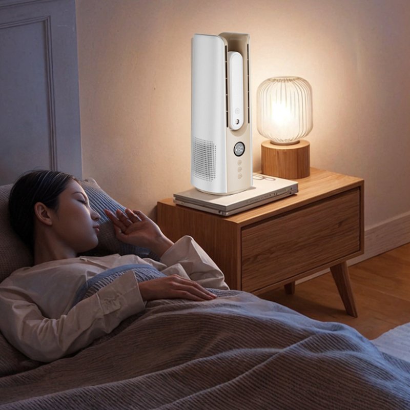 Ventilateur tour portable 2025 – 6 vitesses, brumisateur, sans pales, pour chambre/salon/bureau - Image 9
