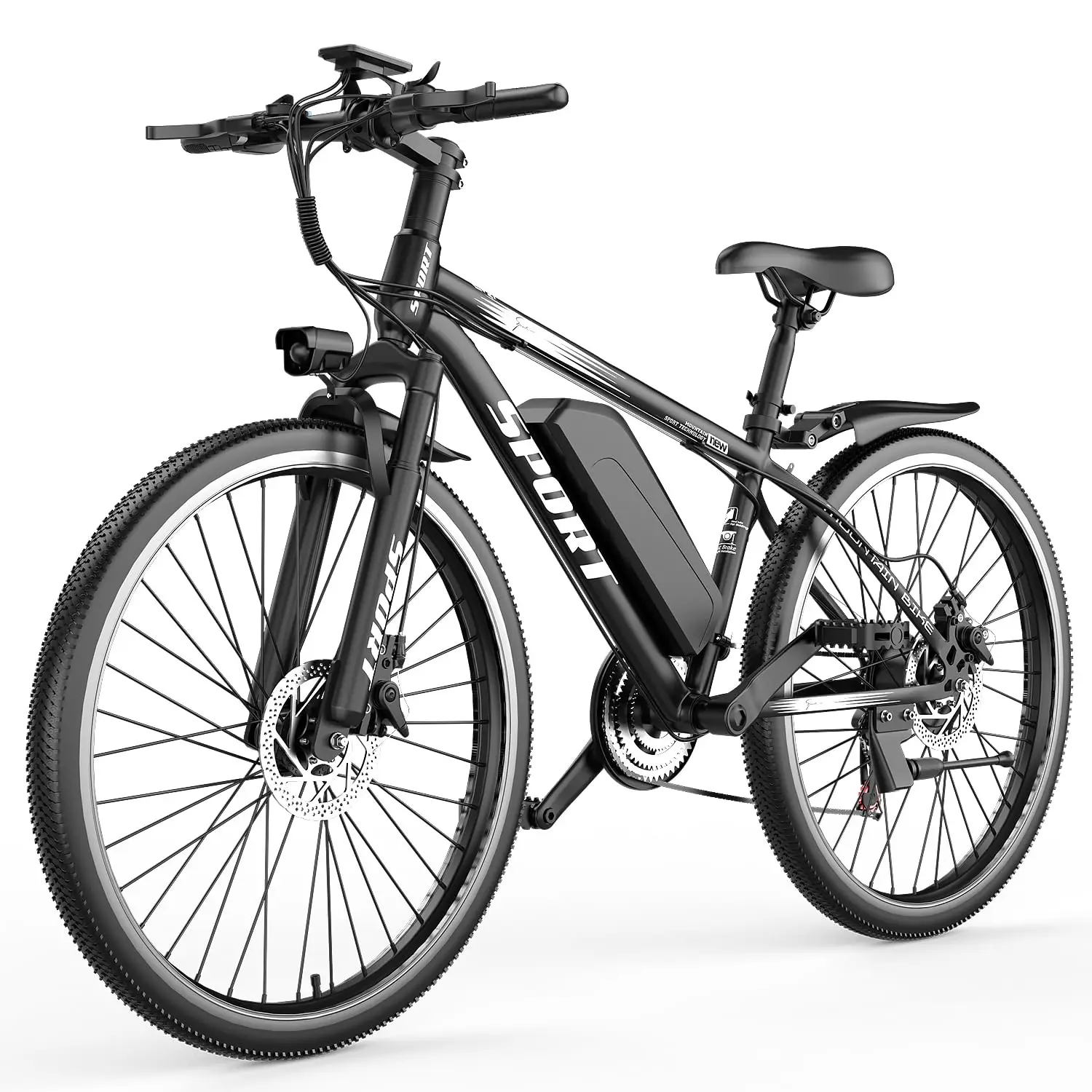 VTT électrique pour adultes DEEPOWER-G26, vélo électrique polyvalent (ville/tout-terrain), 7 vitesses, moteur 500 W, batterie 48 V 10 Ah, roues 26 x 2 - Image 7