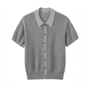 Chemise en maille classique à manches courtes pour homme