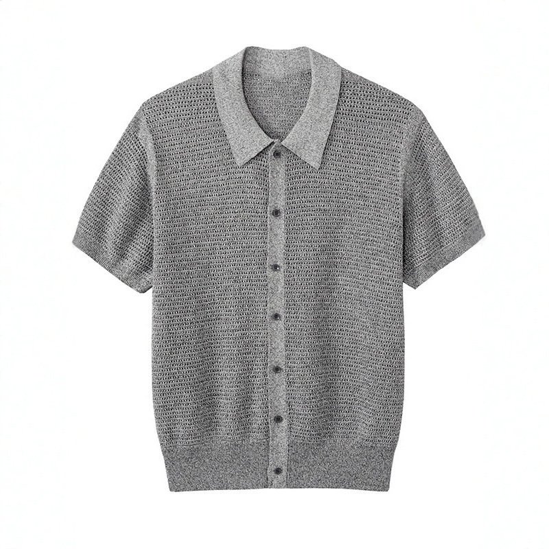 Chemise en maille classique à manches courtes pour homme