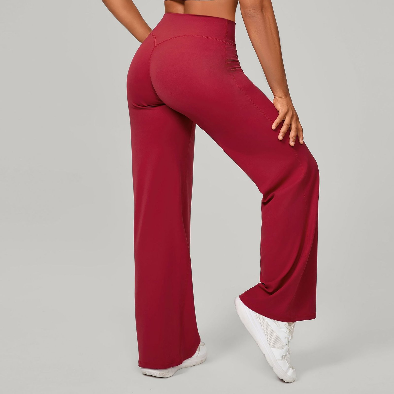 Pantalon de yoga confortable à taille haute et jambes droites pour femmes - Image 12