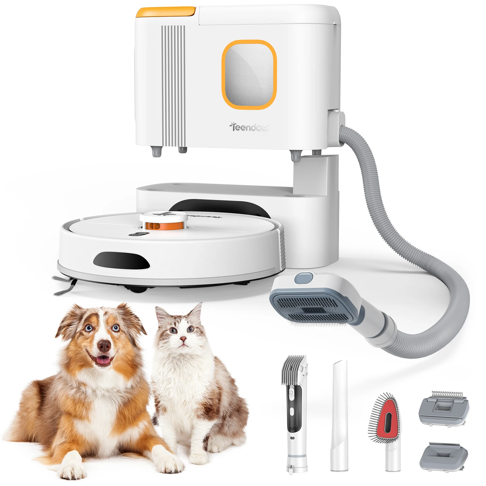 Aspirateur robot Teendow D20S Max+ avec cartographie intelligente LiDAR, aspiration de 6000 Pa, autonomie de 150 min, recharge automatique et zones i