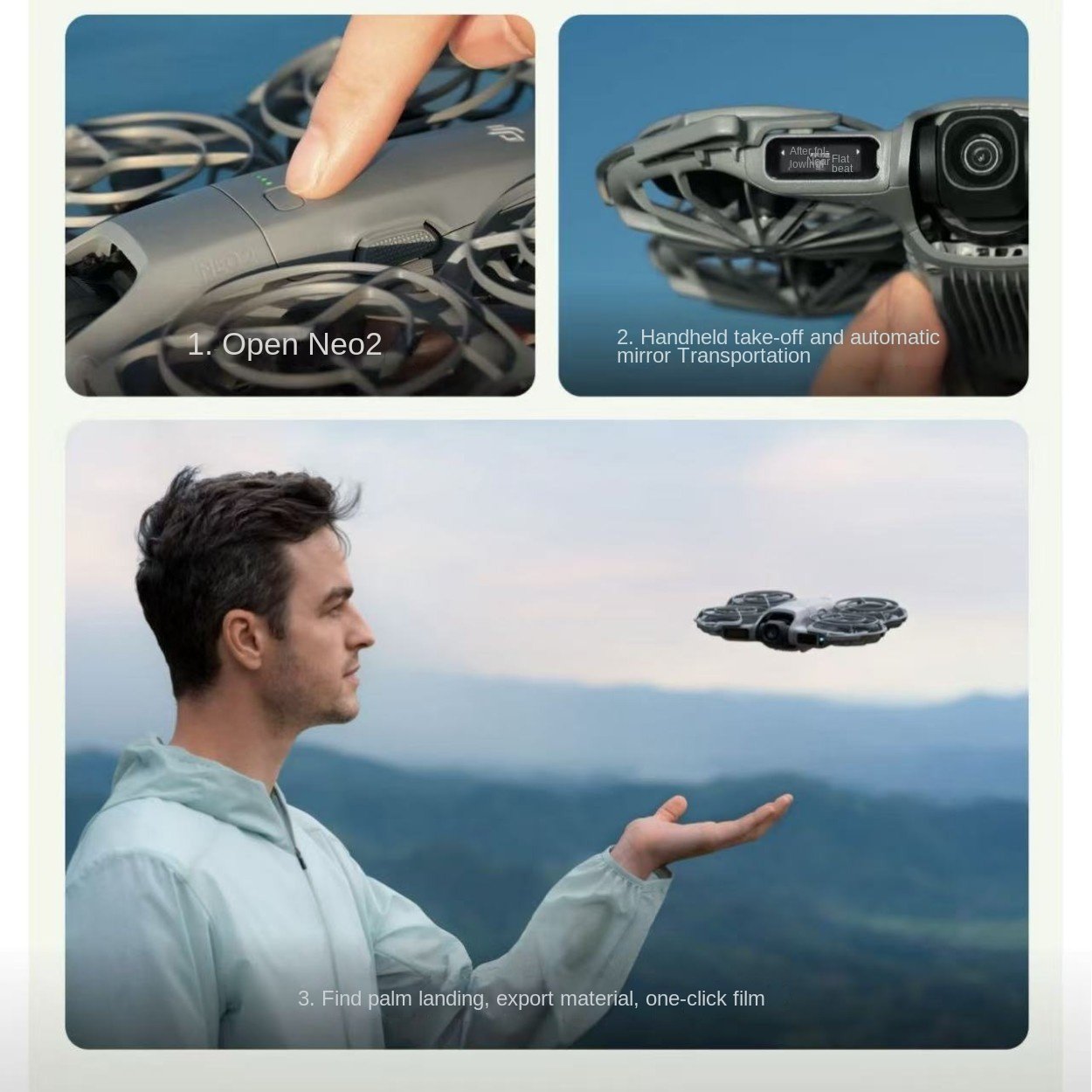 Drone DJI Neo 2 Flying Smart Follow 4K, caméra de vol mini d'entrée de gamme pour débutants, idéale pour la photographie aérienne. - Image 3