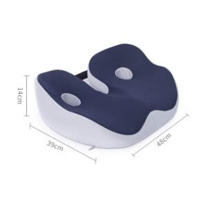 Coussin de siège respirant en mousse à mémoire de forme épaisse pour un confort optimal pendant les longues heures passées au bureau.