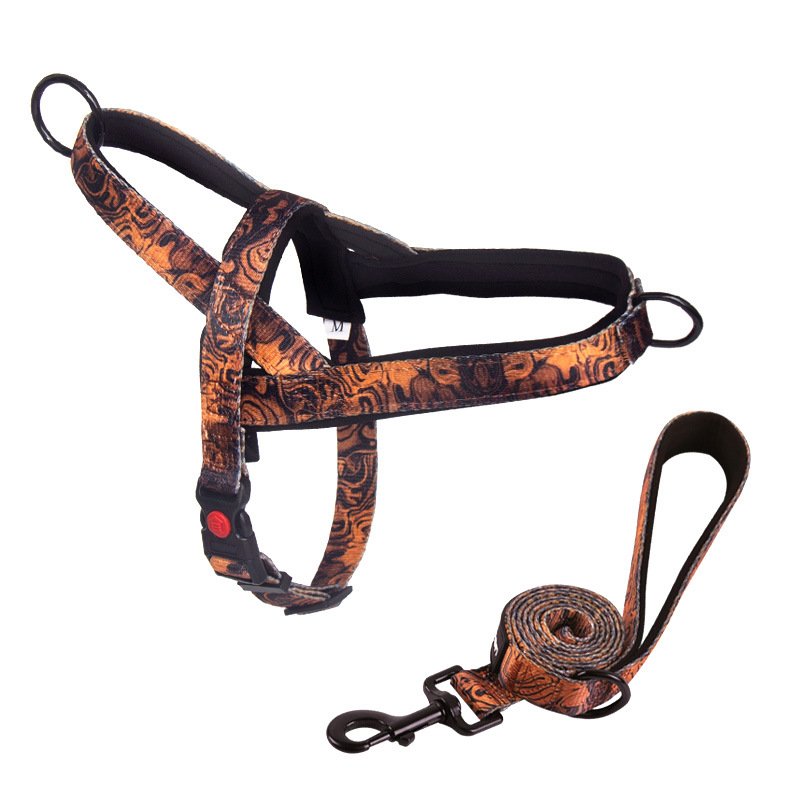 Harnais anti-traction pour chiens de races moyennes et grandes (Labrador, Golden Retriever), laisse et chaîne pour chien - Image 5
