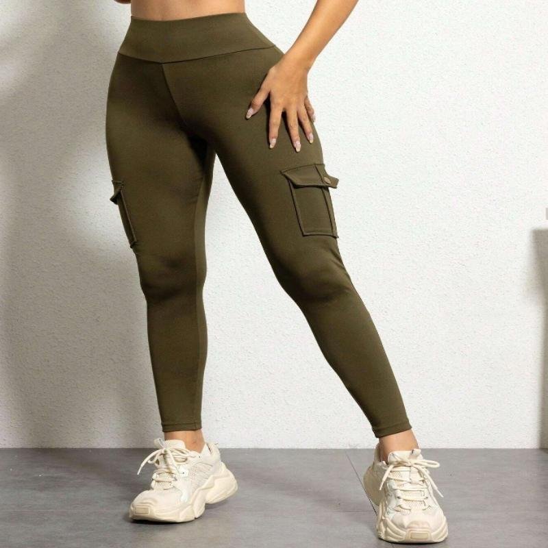 Pantalon cargo ajusté style patchwork pour le running, le fitness et le yoga - Image 5