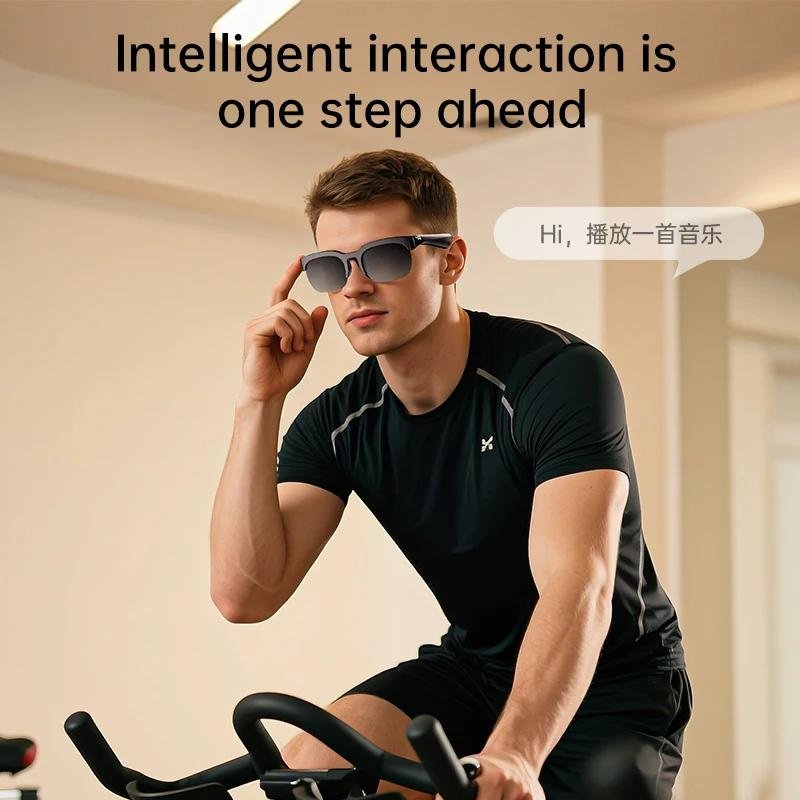 Lunettes intelligentes sans fil Bluetooth 6.0 avec IA : écoute de musique, appels, sport, longue autonomie, traduction automatique. - Image 3
