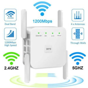 Répéteur Wi-Fi double bande AC1200M, amplificateur de signal sans fil 5G haute puissance