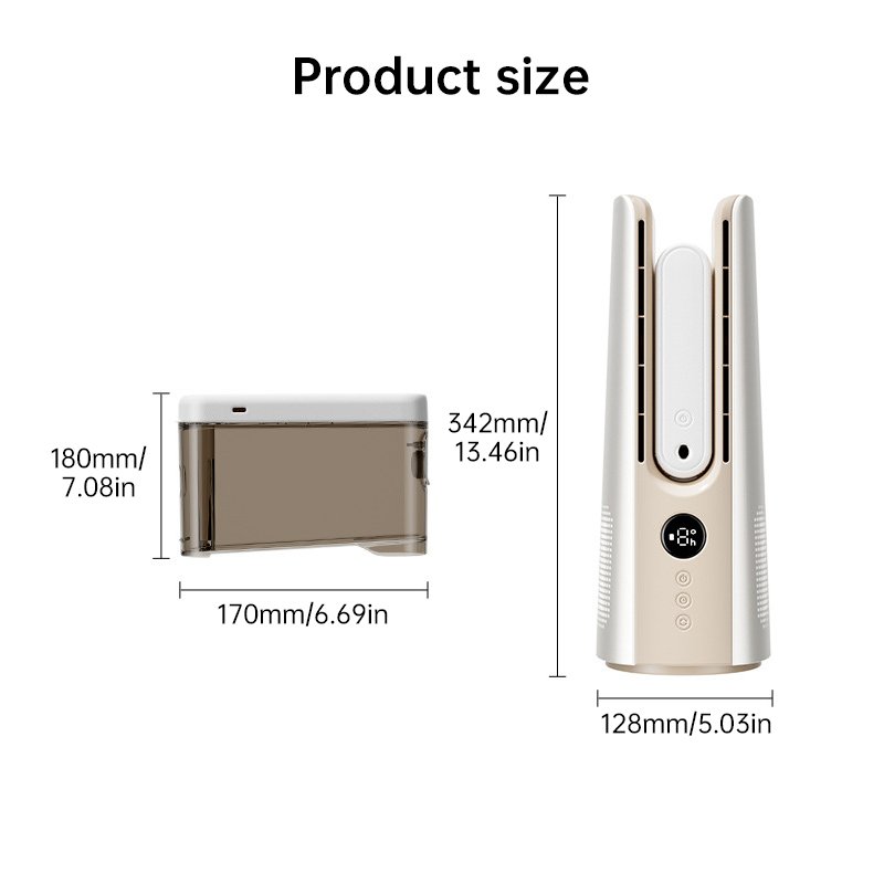 Ventilateur tour portable 2025 – 6 vitesses, brumisateur, sans pales, pour chambre/salon/bureau - Image 15