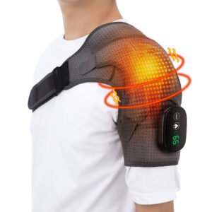 Support de massage pour les épaules avec commande tactile, ceinture de massage vibrante et chauffante rechargeable pour les épaules
