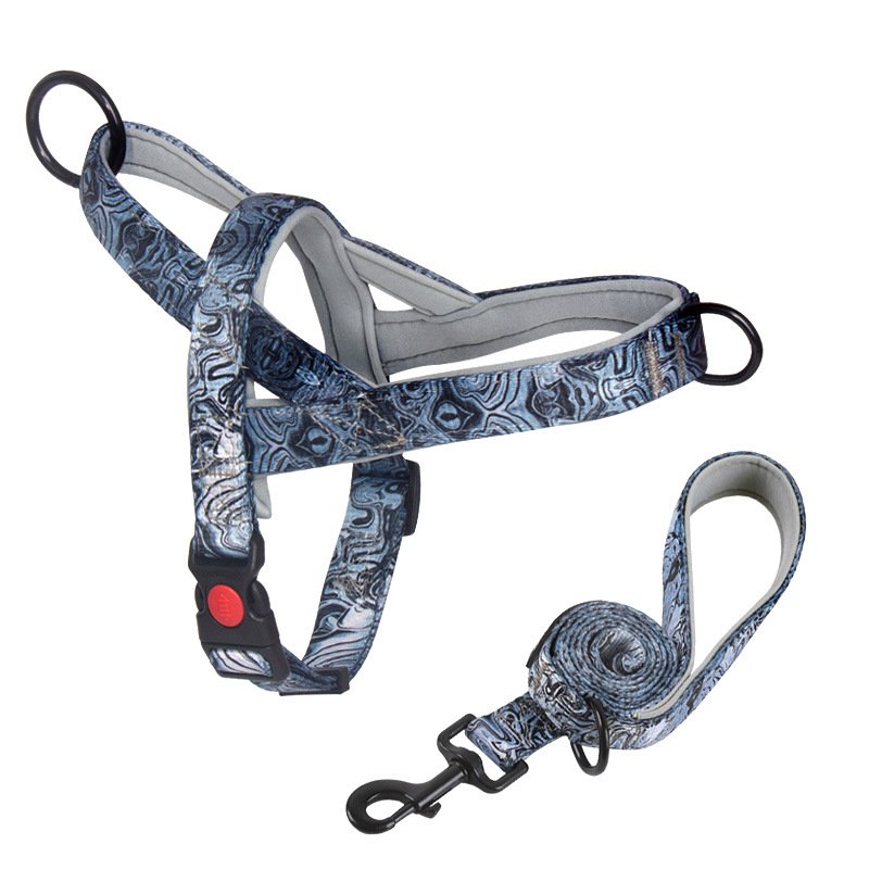 Harnais anti-traction pour chiens de races moyennes et grandes (Labrador, Golden Retriever), laisse et chaîne pour chien - Image 10