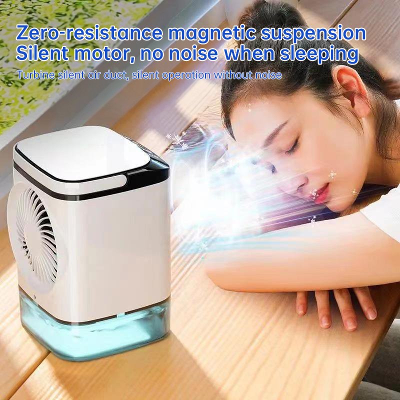 Mini-refroidisseur d'air portable à 3 vitesses (réservoir de 900 ml) – Ventilateur et humidificateur. Pour chambre ou bureau. - Image 4