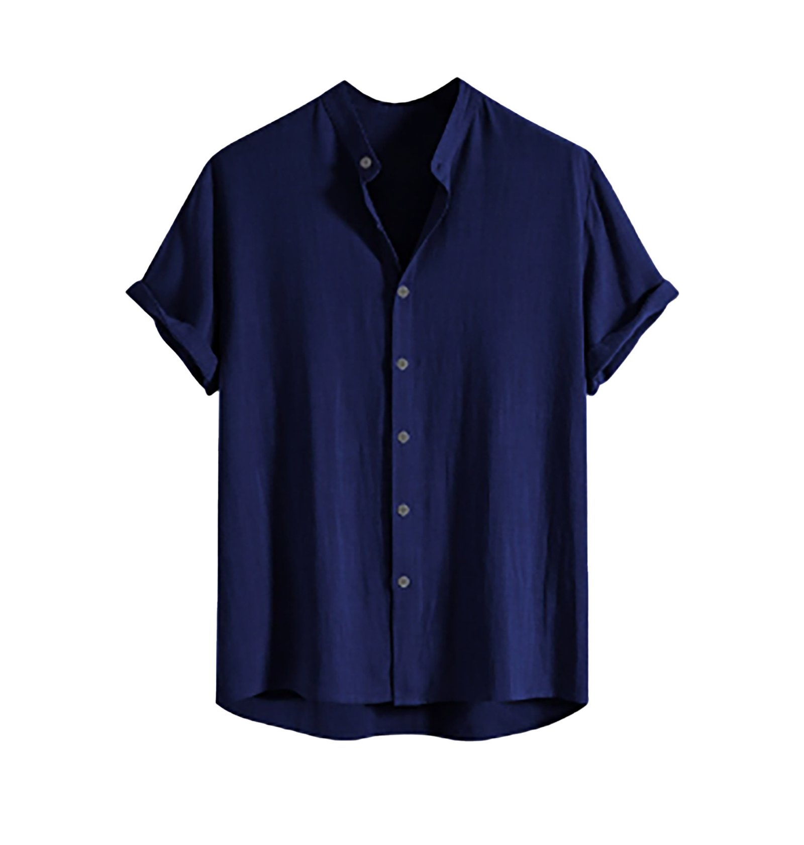 Ensemble de costume pour homme en lin et coton, coupe ajustée, col montant - Image 11