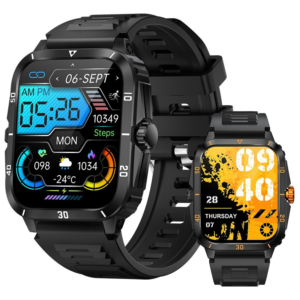 Montre connectée KT71 étanche jusqu'à 3 mètres, mesurant la fréquence cardiaque et la pression artérielle, résistante aux intempéries, idéale pour le - Image 2