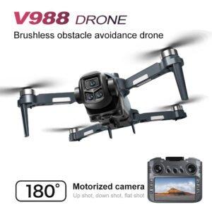 Drone à trois caméras avec écran, positionnement par flux optique, photographie aérienne HD 8K et système d'évitement d'obstacles