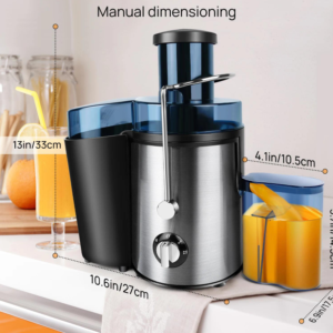 Extracteur de jus centrifuge multifonctionnel pour la maison, extracteur de jus électrique pour fruits et légumes, extracteur de jus avec séparation d