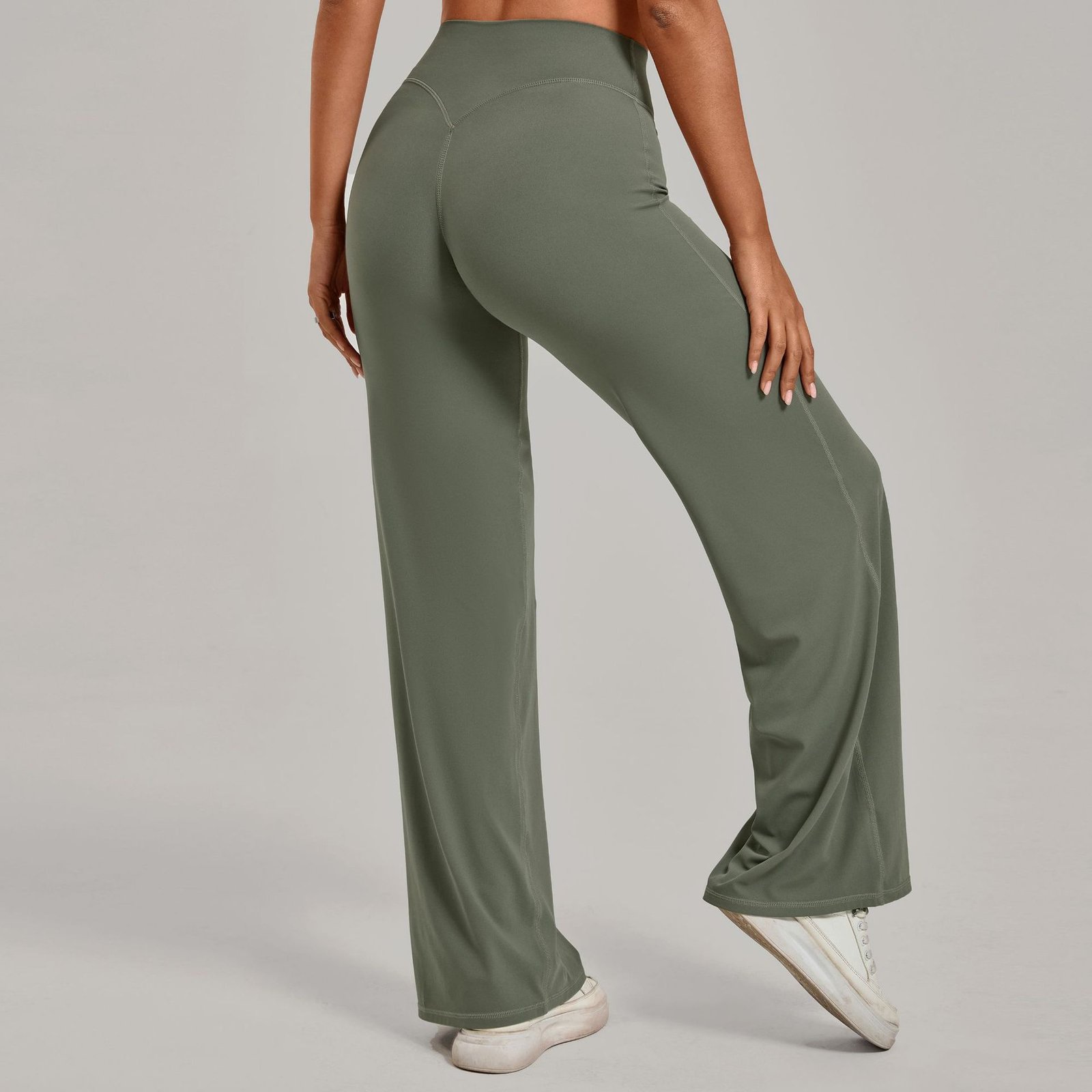 Pantalon de yoga confortable à taille haute et jambes droites pour femmes - Image 7