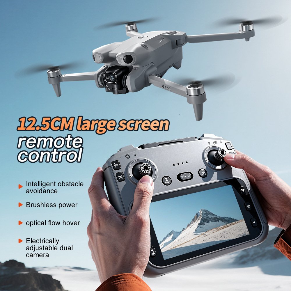 Drone avec écran HD pour la photographie aérienne, moteur sans balais, détection d'obstacles, drone quadricoptère jouet - Image 4