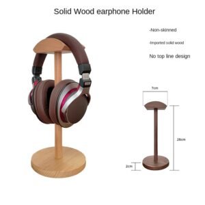Support de casque audio en bois pour bureau, présentoir et rangement pour casques de jeu et d'hôtel.