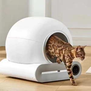Bac à litière intelligent pour chat, entièrement automatique, grande capacité, semi-fermé, contrôlable à distance via une application.