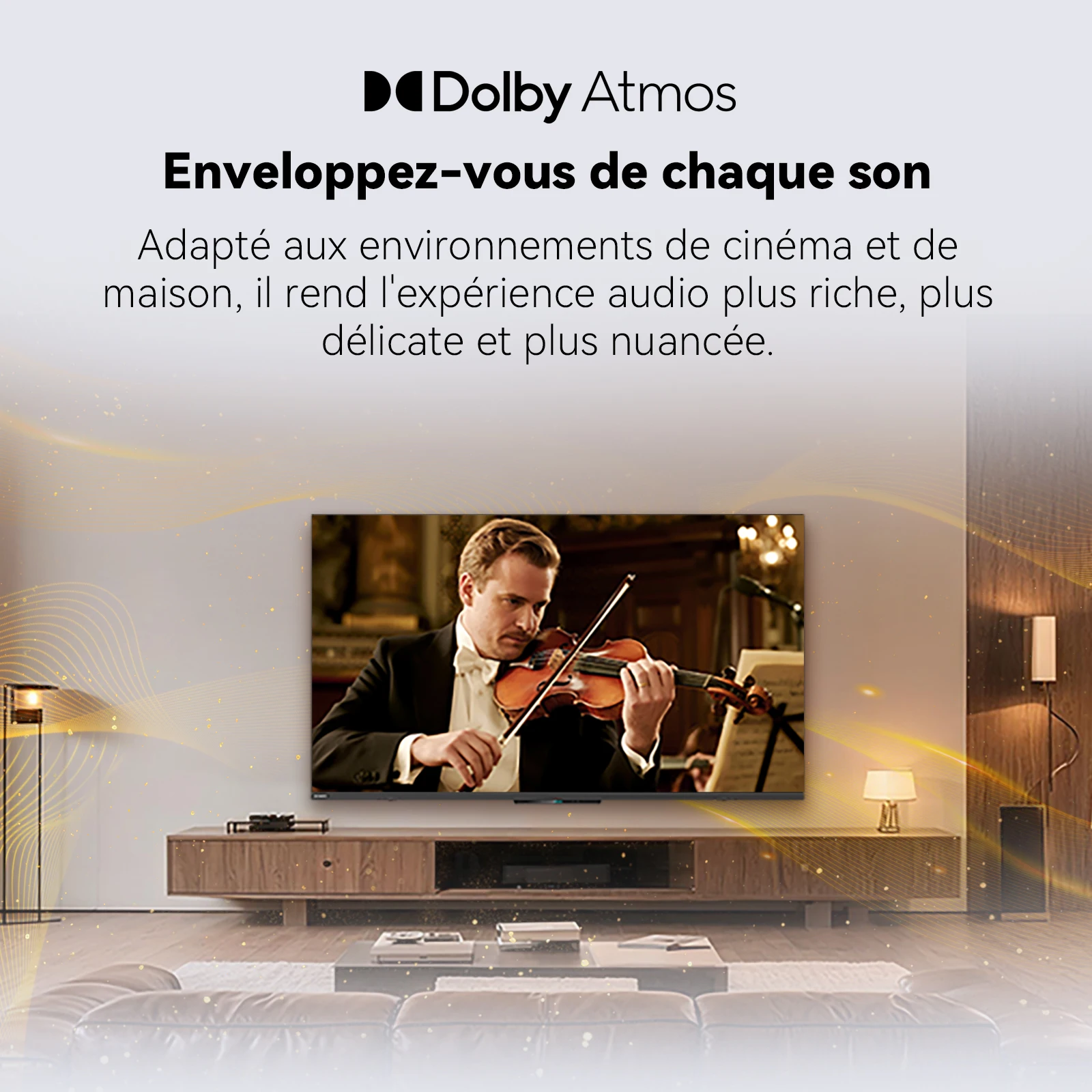 Téléviseur Coocaa Mini LED 4K 55" – Google TV, luminosité de 300 cd/m², 60 Hz, HDR10+, MEMC, écran mat antireflet, Local Dimming, Dolby Vision et Atm - Image 5