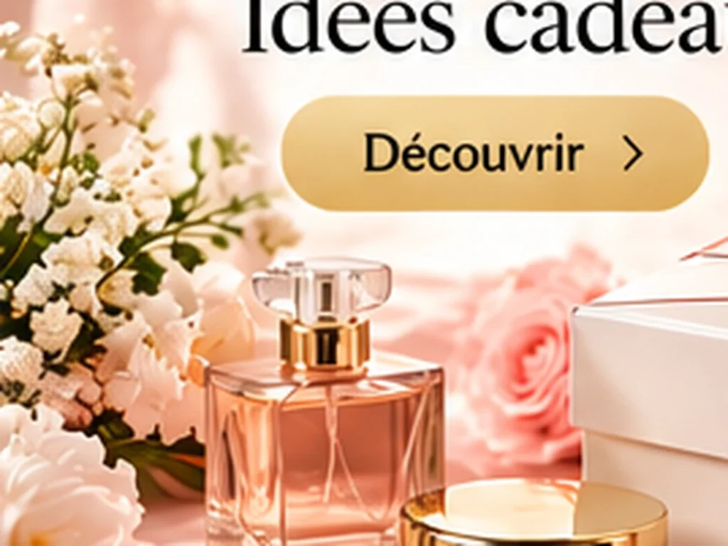 Coffret cadeau beauté avec ruban et parfum